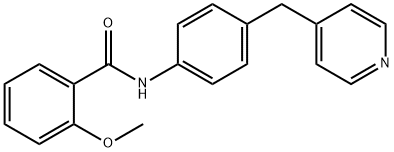 2-methoxy-N-[4-(pyridin-4-ylmethyl)phenyl]benzamide Struktur