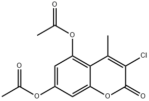 (5-acetyloxy-3-chloro-4-methyl-2-oxochromen-7-yl) acetate Struktur