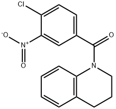 (4-chloro-3-nitrophenyl)-(3,4-dihydro-2H-quinolin-1-yl)methanone Struktur