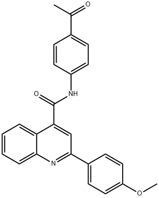 N-(4-acetylphenyl)-2-(4-methoxyphenyl)quinoline-4-carboxamide Struktur