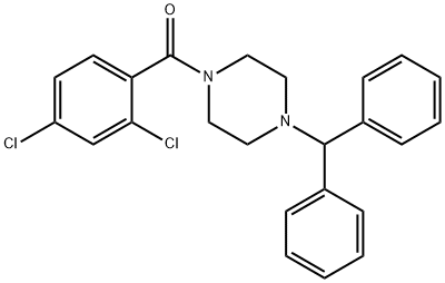 (4-benzhydrylpiperazin-1-yl)-(2,4-dichlorophenyl)methanone Struktur