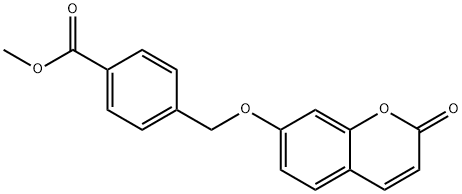 methyl 4-[(2-oxochromen-7-yl)oxymethyl]benzoate Struktur