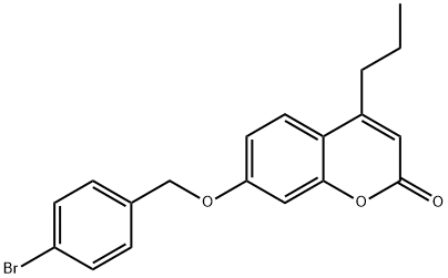 7-[(4-bromophenyl)methoxy]-4-propylchromen-2-one Struktur