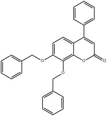 4-phenyl-7,8-bis(phenylmethoxy)chromen-2-one Struktur