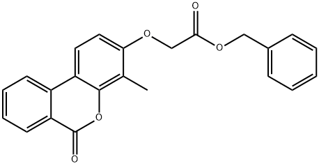 benzyl 2-(4-methyl-6-oxobenzo[c]chromen-3-yl)oxyacetate Struktur