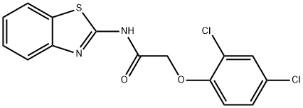 N-(1,3-benzothiazol-2-yl)-2-(2,4-dichlorophenoxy)acetamide Struktur