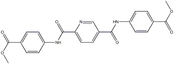 methyl 4-[[6-[(4-methoxycarbonylphenyl)carbamoyl]pyridine-3-carbonyl]amino]benzoate Struktur