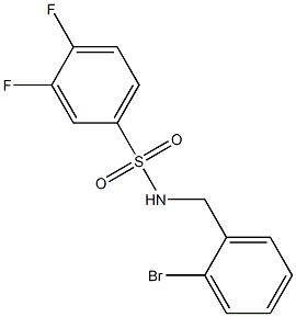 N-[(2-bromophenyl)methyl]-3,4-difluorobenzenesulfonamide Struktur