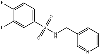 3,4-difluoro-N-(pyridin-3-ylmethyl)benzenesulfonamide Struktur