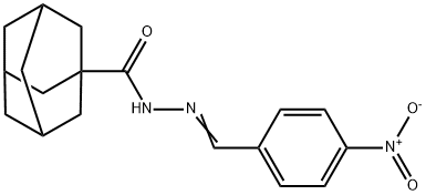 N-[(E)-(4-nitrophenyl)methylideneamino]adamantane-1-carboxamide Struktur