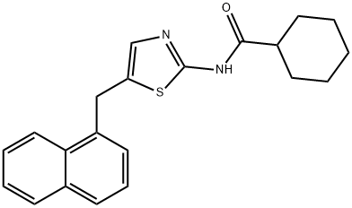 N-[5-(naphthalen-1-ylmethyl)-1,3-thiazol-2-yl]cyclohexanecarboxamide Struktur