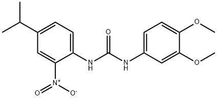 1-(3,4-dimethoxyphenyl)-3-(2-nitro-4-propan-2-ylphenyl)urea Struktur