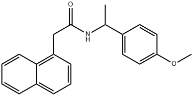 N-[1-(4-methoxyphenyl)ethyl]-2-naphthalen-1-ylacetamide Struktur