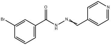 3-bromo-N-[(E)-pyridin-4-ylmethylideneamino]benzamide Struktur