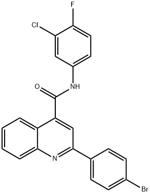 2-(4-bromophenyl)-N-(3-chloro-4-fluorophenyl)quinoline-4-carboxamide Struktur