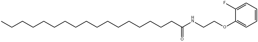 N-[2-(2-fluorophenoxy)ethyl]octadecanamide Struktur