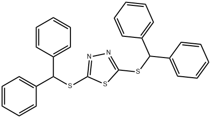 2,5-bis(benzhydrylsulfanyl)-1,3,4-thiadiazole Struktur