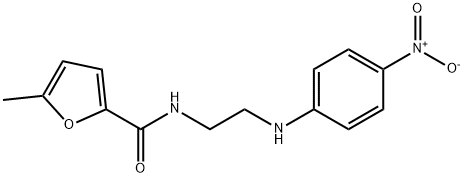 5-methyl-N-[2-(4-nitroanilino)ethyl]furan-2-carboxamide Struktur