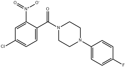 (4-chloro-2-nitrophenyl)-[4-(4-fluorophenyl)piperazin-1-yl]methanone Struktur