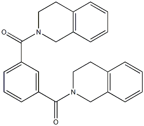 [3-(3,4-dihydro-1H-isoquinoline-2-carbonyl)phenyl]-(3,4-dihydro-1H-isoquinolin-2-yl)methanone Struktur