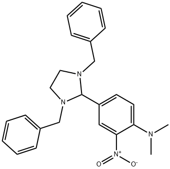 4-(1,3-dibenzylimidazolidin-2-yl)-N,N-dimethyl-2-nitroaniline Struktur