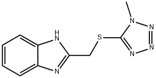 2-[(1-methyltetrazol-5-yl)sulfanylmethyl]-1H-benzimidazole Struktur