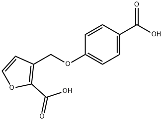 3-[(4-carboxyphenoxy)methyl]furan-2-carboxylic acid Struktur