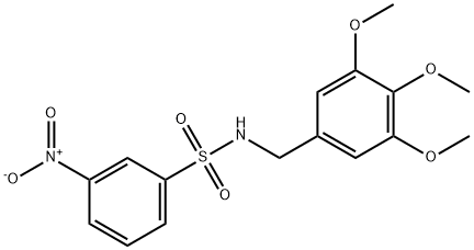 3-nitro-N-[(3,4,5-trimethoxyphenyl)methyl]benzenesulfonamide Struktur