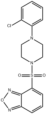 4-[4-(2-chlorophenyl)piperazin-1-yl]sulfonyl-2,1,3-benzoxadiazole Struktur