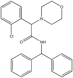 N-benzhydryl-2-(2-chlorophenyl)-2-morpholin-4-ylacetamide Struktur