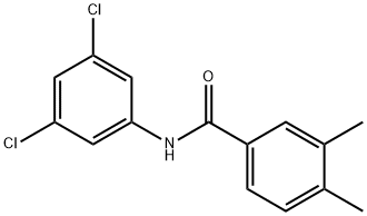 N-(3,5-dichlorophenyl)-3,4-dimethylbenzamide Struktur