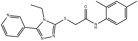 N-(2,4-dimethylphenyl)-2-[(4-ethyl-5-pyridin-3-yl-1,2,4-triazol-3-yl)sulfanyl]acetamide Struktur