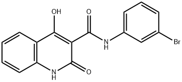 N-(3-bromophenyl)-4-hydroxy-2-oxo-1H-quinoline-3-carboxamide Struktur