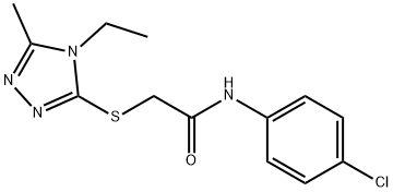 N-(4-chlorophenyl)-2-[(4-ethyl-5-methyl-1,2,4-triazol-3-yl)sulfanyl]acetamide Struktur