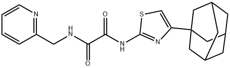 N'-[4-(1-adamantyl)-1,3-thiazol-2-yl]-N-(pyridin-2-ylmethyl)oxamide Struktur