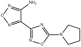 4-(5-pyrrolidin-1-yl-1,2,4-oxadiazol-3-yl)-1,2,5-oxadiazol-3-amine Struktur