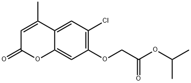 propan-2-yl 2-(6-chloro-4-methyl-2-oxochromen-7-yl)oxyacetate Struktur