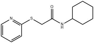 N-cyclohexyl-2-pyridin-2-ylsulfanylacetamide Struktur