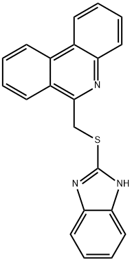 6-(1H-benzimidazol-2-ylsulfanylmethyl)phenanthridine Struktur