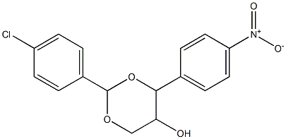 2-(4-chlorophenyl)-4-(4-nitrophenyl)-1,3-dioxan-5-ol Struktur