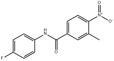 N-(4-fluorophenyl)-3-methyl-4-nitrobenzamide Struktur