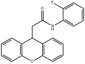 N-(2-fluorophenyl)-2-(9H-xanthen-9-yl)acetamide Struktur