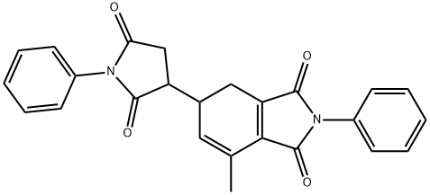 5-(2,5-dioxo-1-phenylpyrrolidin-3-yl)-7-methyl-2-phenyl-4,5-dihydroisoindole-1,3-dione Struktur