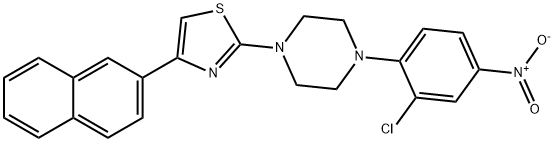 2-[4-(2-chloro-4-nitrophenyl)piperazin-1-yl]-4-naphthalen-2-yl-1,3-thiazole Struktur