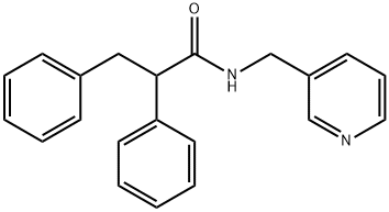 2,3-diphenyl-N-(pyridin-3-ylmethyl)propanamide Struktur