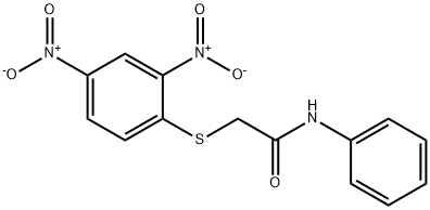 2-(2,4-dinitrophenyl)sulfanyl-N-phenylacetamide Struktur