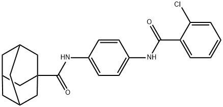 N-[4-[(2-chlorobenzoyl)amino]phenyl]adamantane-1-carboxamide Struktur