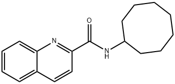 N-cyclooctylquinoline-2-carboxamide Struktur