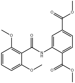 dimethyl 2-[(2,6-dimethoxybenzoyl)amino]benzene-1,4-dicarboxylate Struktur