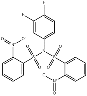 N-(3,4-difluorophenyl)-2-nitro-N-(2-nitrophenyl)sulfonylbenzenesulfonamide Struktur